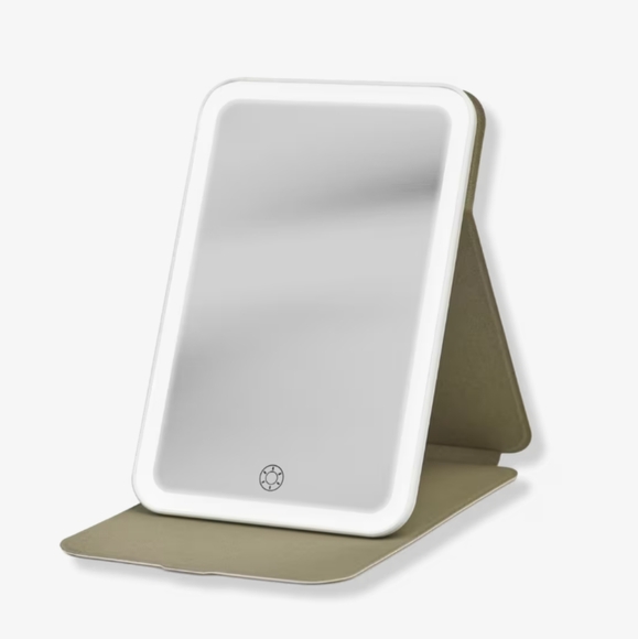 Ultra Thin Portable 5 in. x 8 in. White Lighted Tabletop Vanity Makeup Mirror - Picture 1 of 12